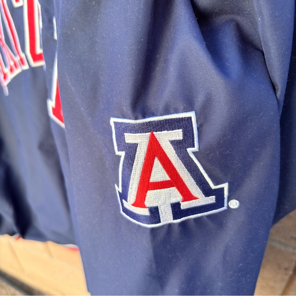 Vtg 90’s University Of Arizona Men XL Pullover Jacket Lined NCAA Sweatshirt Blue - Picture 3 of 4
